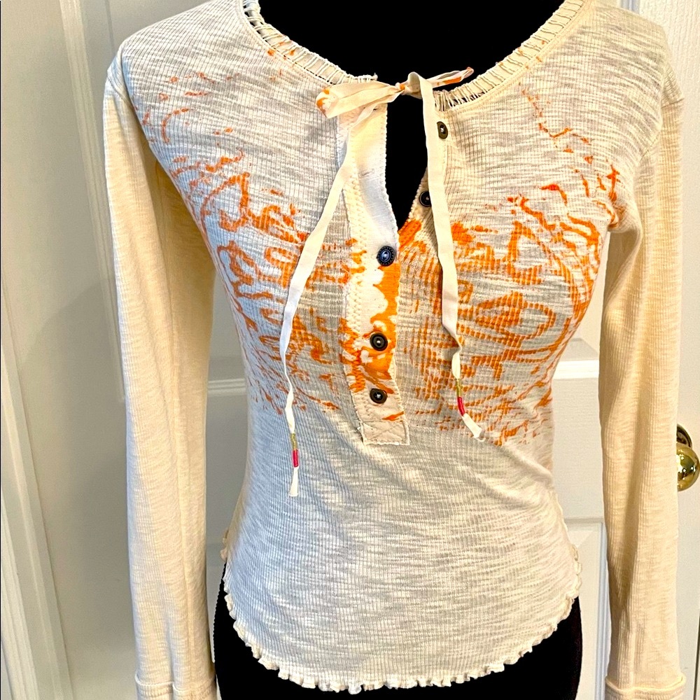 Free People Beautiful Cream Long Sleeve - Picture 2 of 5
